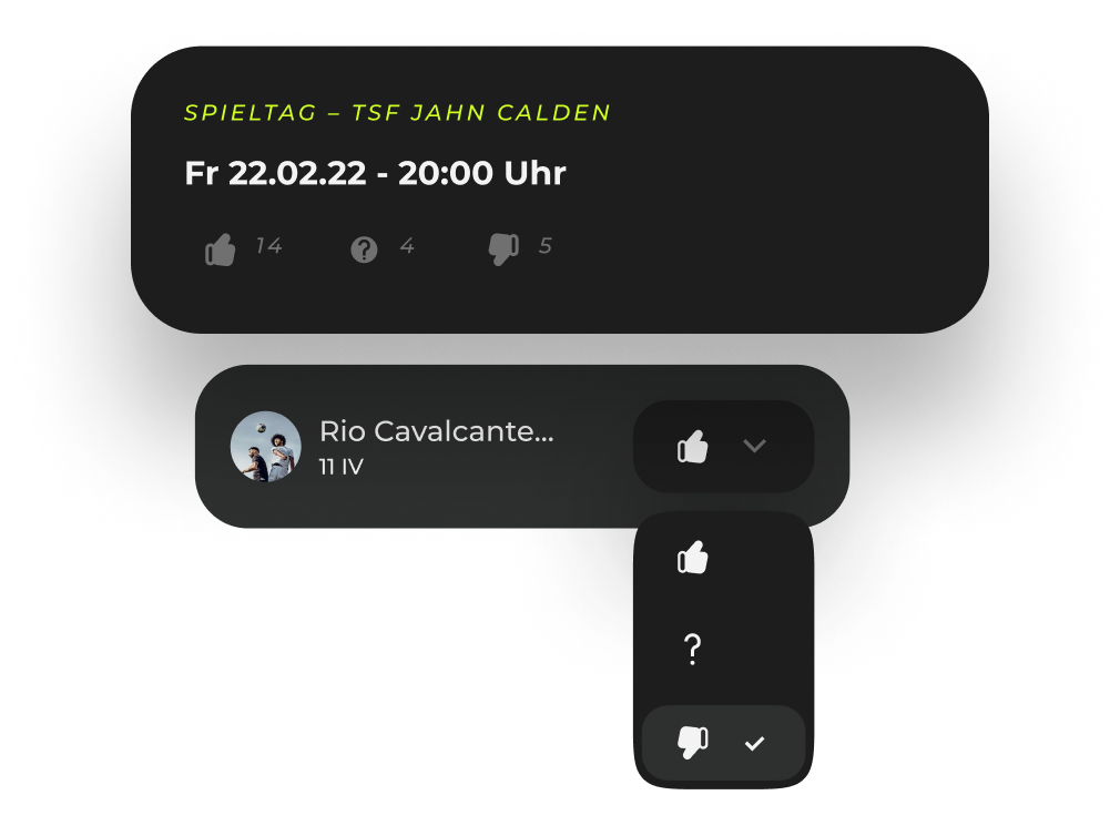 B42 Feature für Event-Zu- und Absagen für optimales Teammanagement